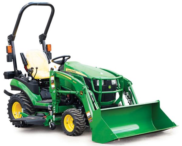 1025R Compact Utility Tractor with mower deck and loader